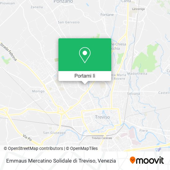 Mappa Emmaus Mercatino Solidale di Treviso