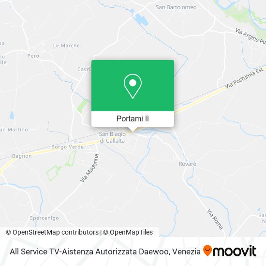 Mappa All Service TV-Aistenza Autorizzata Daewoo