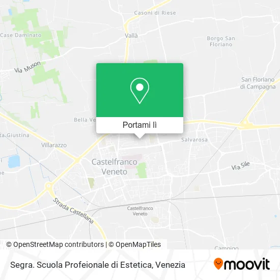 Mappa Segra. Scuola Profeionale di Estetica