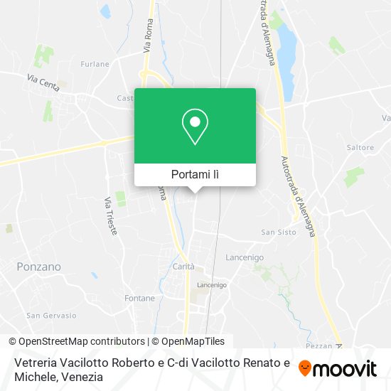 Mappa Vetreria Vacilotto Roberto e C-di Vacilotto Renato e Michele