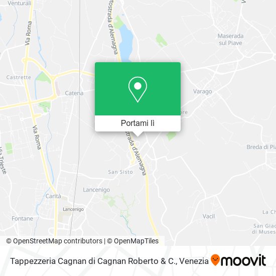 Mappa Tappezzeria Cagnan di Cagnan Roberto & C.