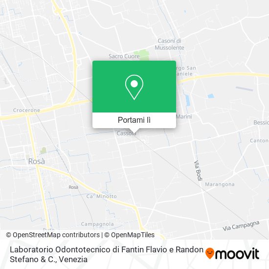 Mappa Laboratorio Odontotecnico di Fantin Flavio e Randon Stefano & C.