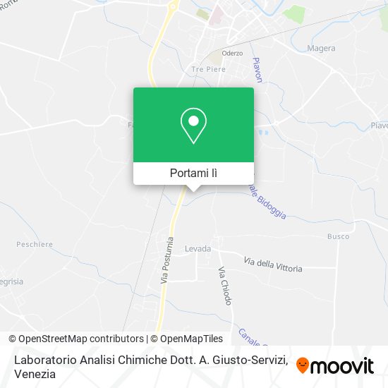 Mappa Laboratorio Analisi Chimiche Dott. A. Giusto-Servizi