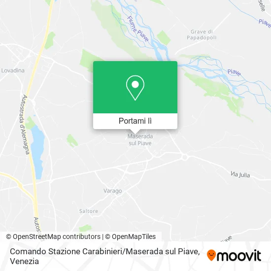 Mappa Comando Stazione Carabinieri / Maserada sul Piave