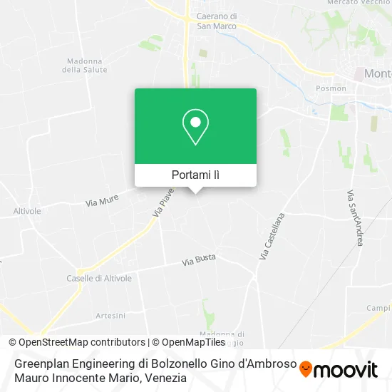 Mappa Greenplan Engineering di Bolzonello Gino d'Ambroso Mauro Innocente Mario