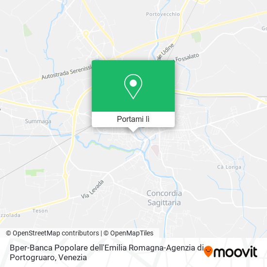 Mappa Bper-Banca Popolare dell'Emilia Romagna-Agenzia di Portogruaro
