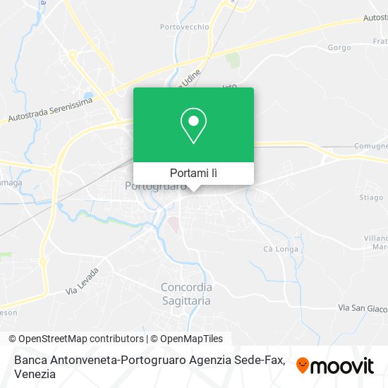 Mappa Banca Antonveneta-Portogruaro Agenzia Sede-Fax