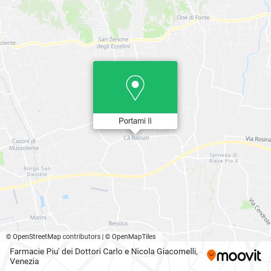 Mappa Farmacie Piu' dei Dottori Carlo e Nicola Giacomelli