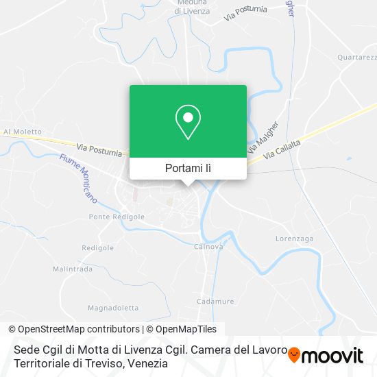 Mappa Sede Cgil di Motta di Livenza Cgil. Camera del Lavoro Territoriale di Treviso