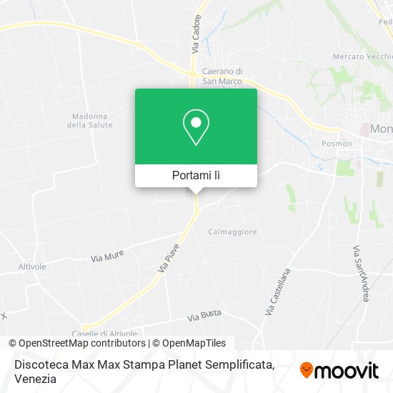 Mappa Discoteca Max Max Stampa Planet Semplificata