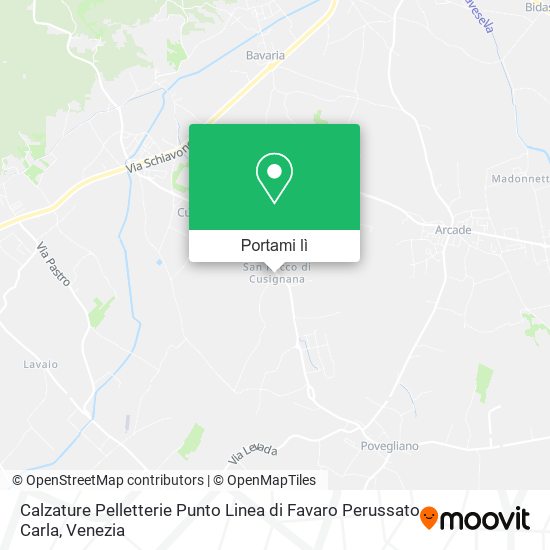 Mappa Calzature Pelletterie Punto Linea di Favaro Perussato Carla