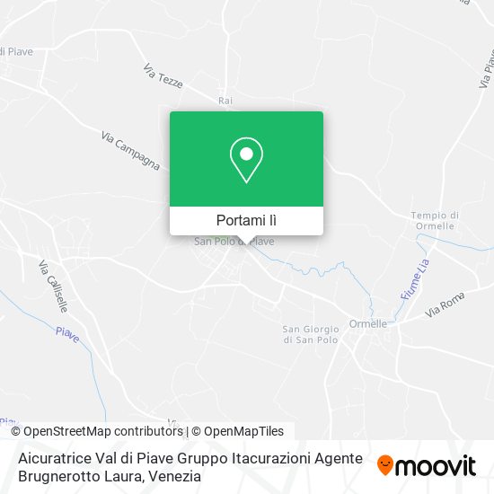 Mappa Aicuratrice Val di Piave Gruppo Itacurazioni Agente Brugnerotto Laura