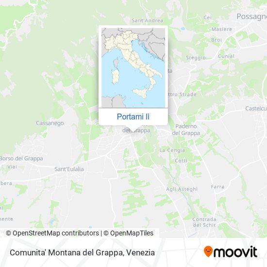 Mappa Comunita' Montana del Grappa