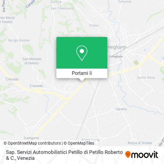 Mappa Sap. Servizi Automobilistici Petillo di Petillo Roberto & C.