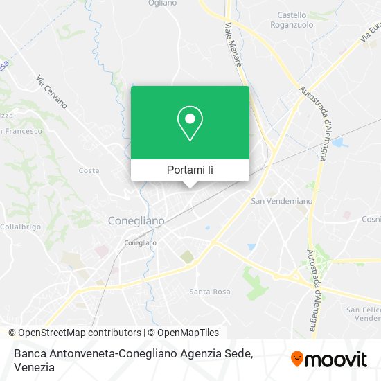 Mappa Banca Antonveneta-Conegliano Agenzia Sede