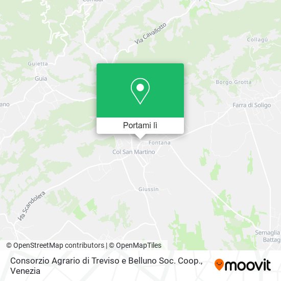 Mappa Consorzio Agrario di Treviso e Belluno Soc. Coop.