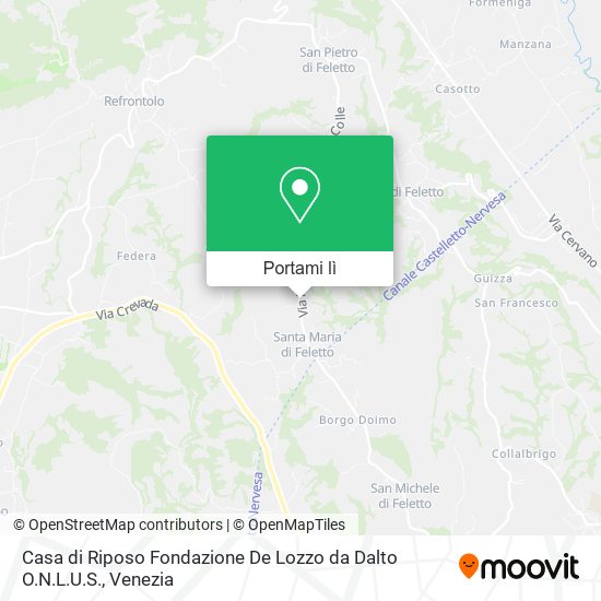 Mappa Casa di Riposo Fondazione De Lozzo da Dalto O.N.L.U.S.