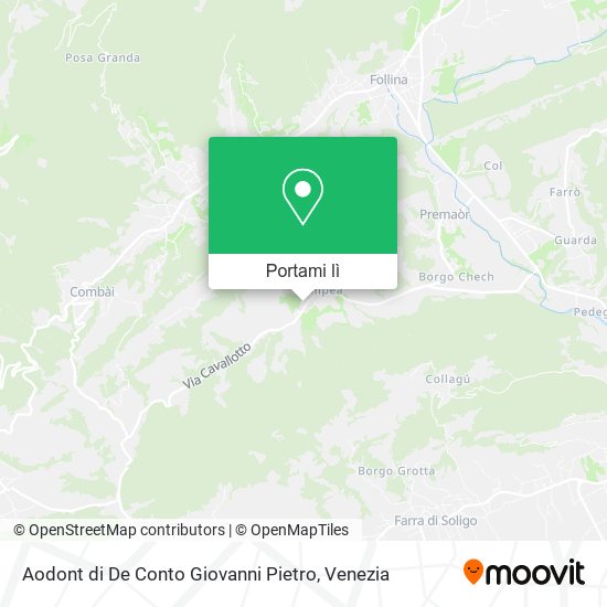 Mappa Aodont di De Conto Giovanni Pietro