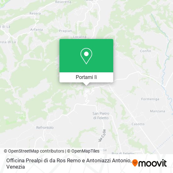 Mappa Officina Prealpi di da Ros Remo e Antoniazzi Antonio