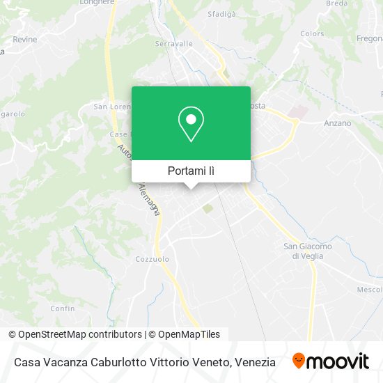 Mappa Casa Vacanza Caburlotto Vittorio Veneto