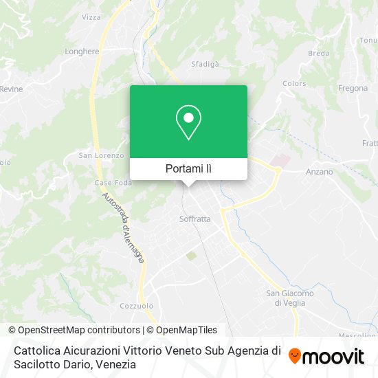 Mappa Cattolica Aicurazioni Vittorio Veneto Sub Agenzia di Sacilotto Dario