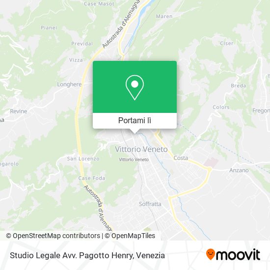 Mappa Studio Legale Avv. Pagotto Henry