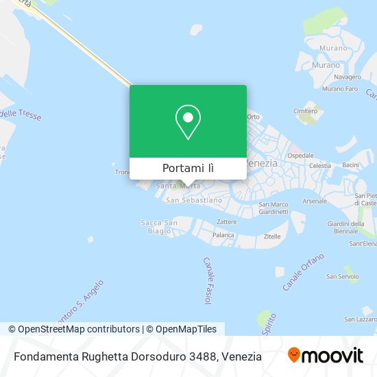 Mappa Fondamenta Rughetta Dorsoduro 3488