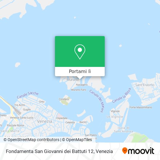 Mappa Fondamenta San Giovanni dei Battuti 12