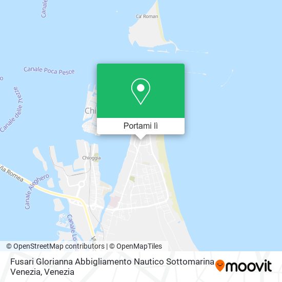 Mappa Fusari Glorianna Abbigliamento Nautico Sottomarina Venezia