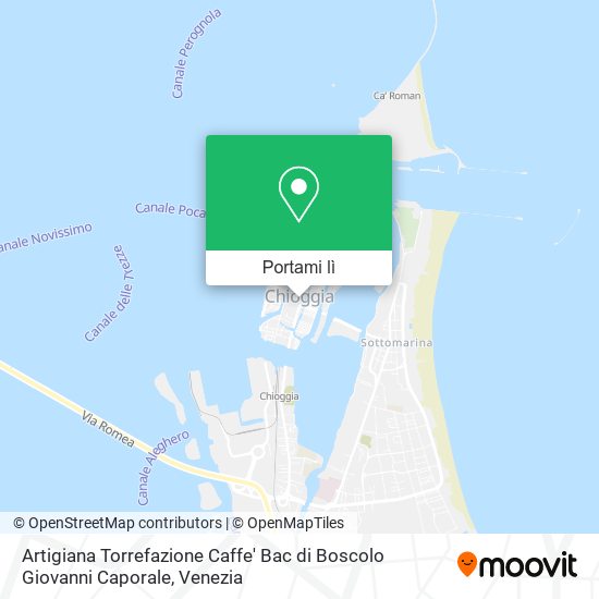 Mappa Artigiana Torrefazione Caffe' Bac di Boscolo Giovanni Caporale