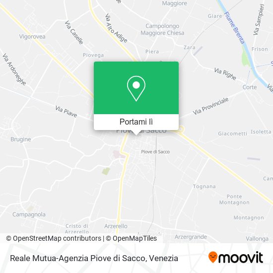 Mappa Reale Mutua-Agenzia Piove di Sacco