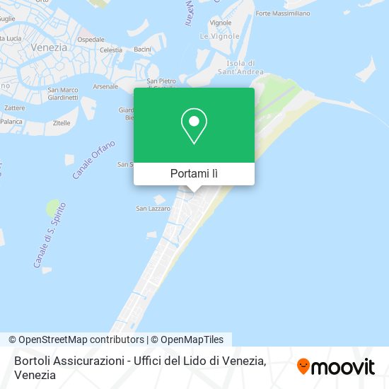 Mappa Bortoli Assicurazioni - Uffici del Lido di Venezia