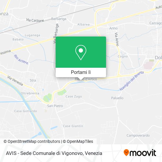 Mappa AVIS - Sede Comunale di Vigonovo