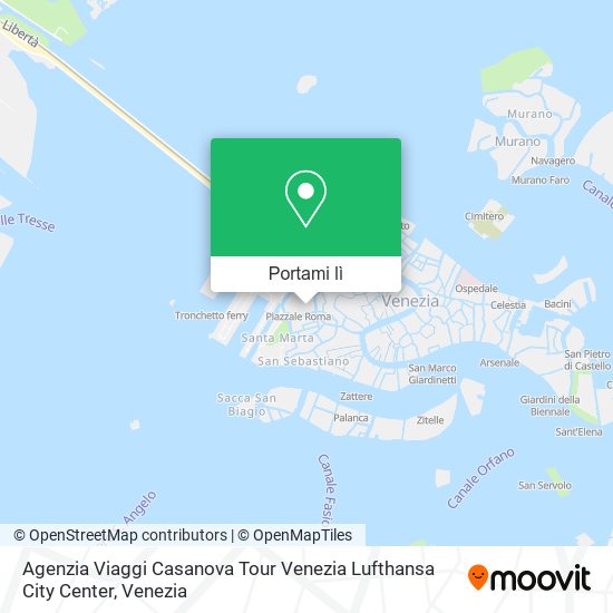 Mappa Agenzia Viaggi Casanova Tour Venezia Lufthansa City Center
