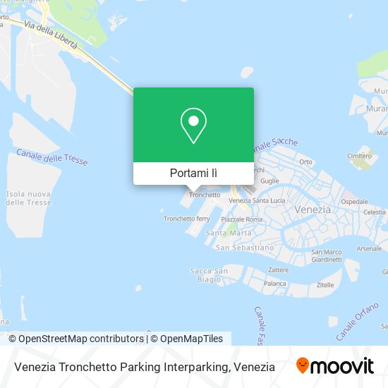 Mappa Venezia Tronchetto Parking Interparking