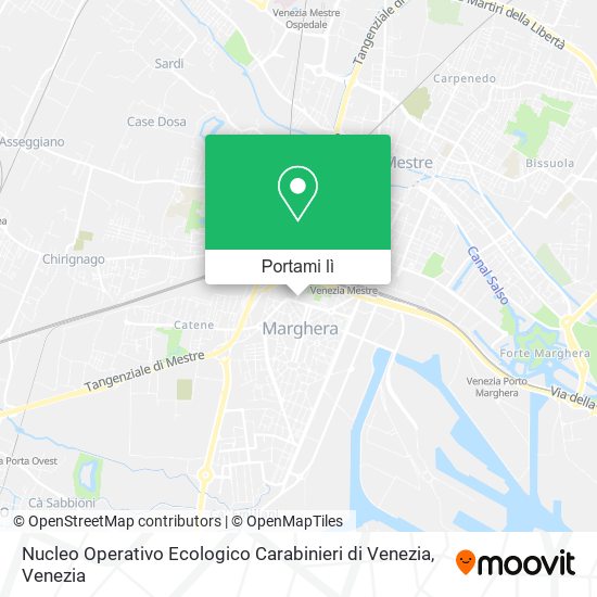 Mappa Nucleo Operativo Ecologico Carabinieri di Venezia