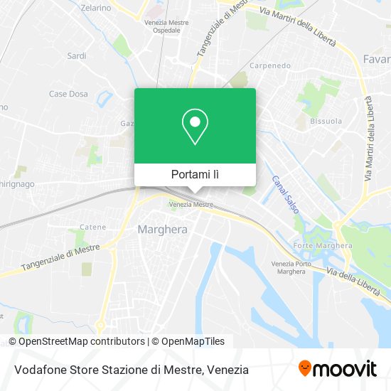 Mappa Vodafone Store Stazione di Mestre