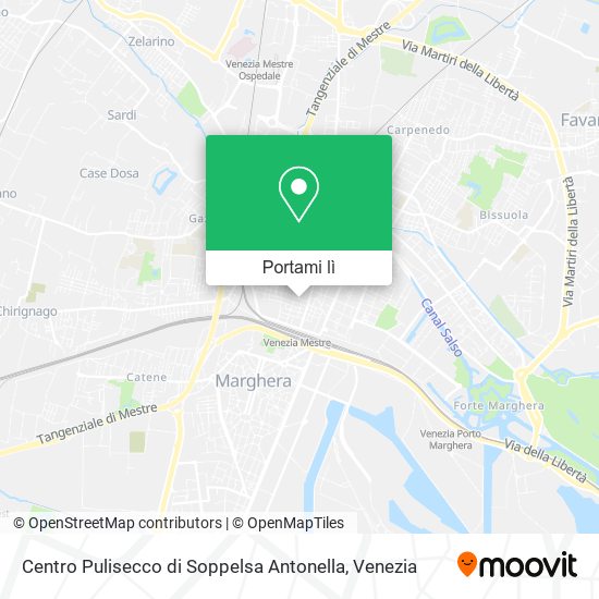 Mappa Centro Pulisecco di Soppelsa Antonella