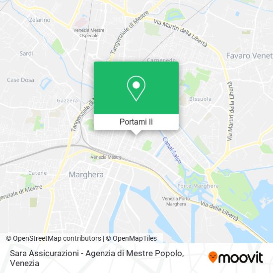 Mappa Sara Assicurazioni - Agenzia di Mestre Popolo