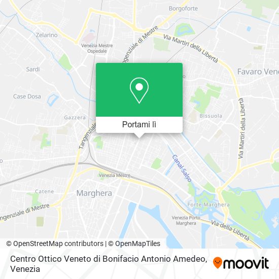 Mappa Centro Ottico Veneto di Bonifacio Antonio Amedeo