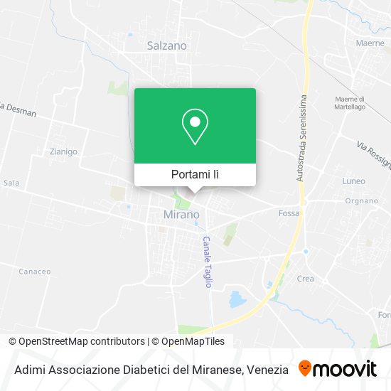 Mappa Adimi Associazione Diabetici del Miranese