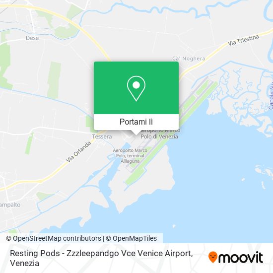 Mappa Resting Pods - Zzzleepandgo Vce Venice Airport