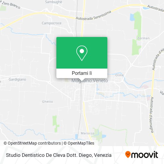 Mappa Studio Dentistico De Cleva Dott. Diego