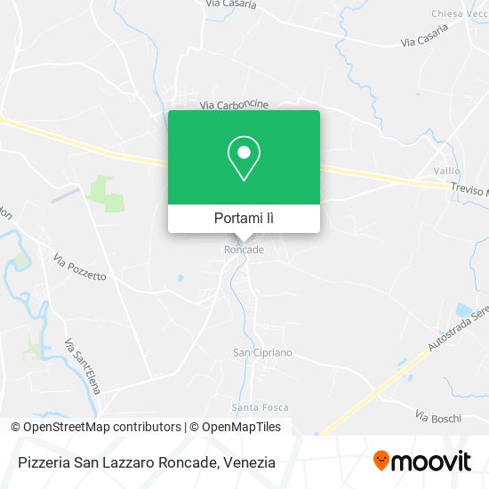 Mappa Pizzeria San Lazzaro Roncade