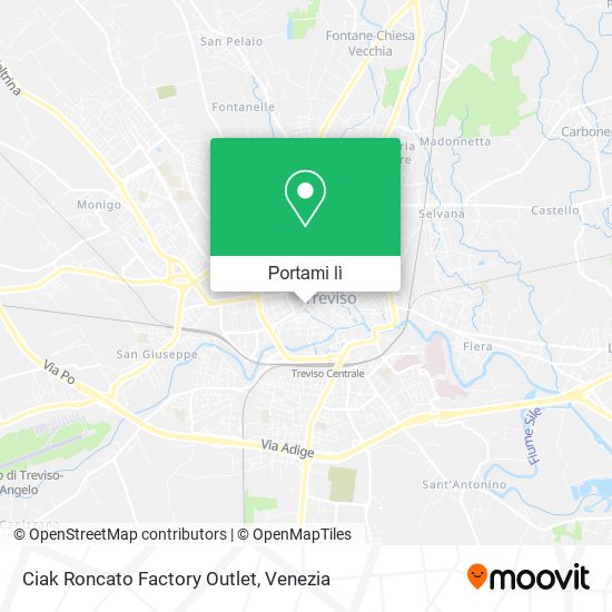 Mappa Ciak Roncato Factory Outlet