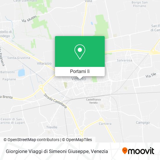 Mappa Giorgione Viaggi di Simeoni Giuseppe