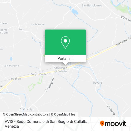 Mappa AVIS - Sede Comunale di San Biagio di Callalta