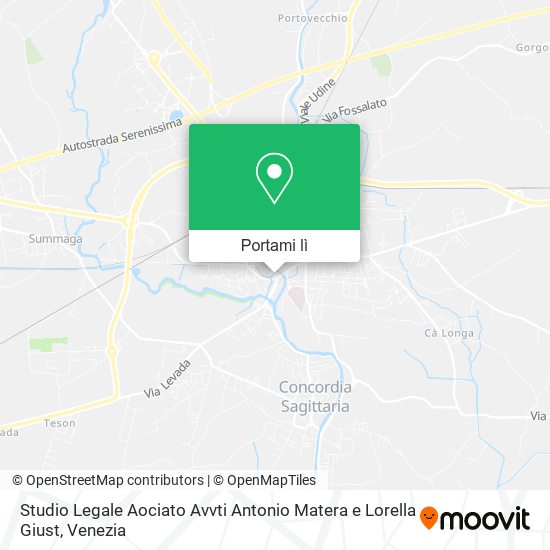 Mappa Studio Legale Aociato Avvti Antonio Matera e Lorella Giust
