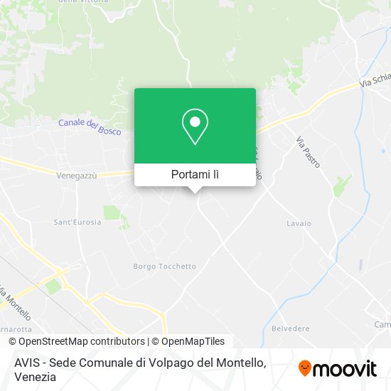 Mappa AVIS - Sede Comunale di Volpago del Montello