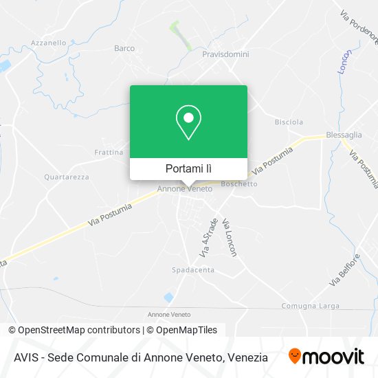 Mappa AVIS - Sede Comunale di Annone Veneto